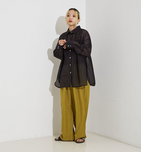 NOMINE「【WEB限定】コットネット 刺繍シャツ」|シャツ・ブラウス|