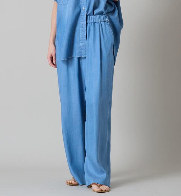 Liesse「《大草直子さん着用》イージータックデニムパンツ」|デニム|サックスブルー