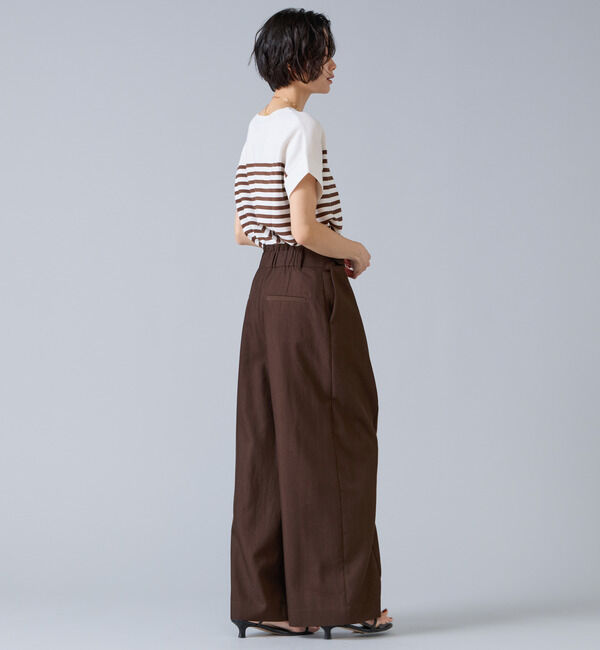 Liesse「テンセルナイロンタックワイドパンツ」|その他|