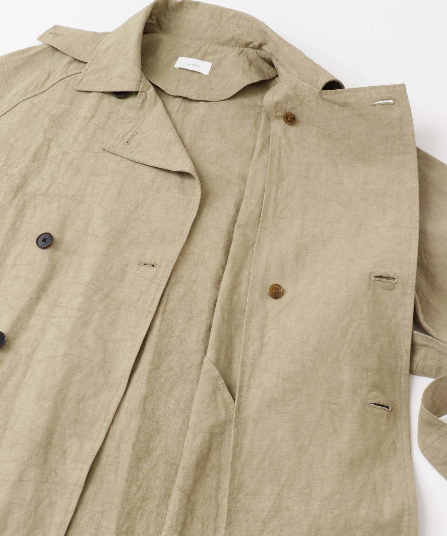 かぐれ「『ユニセックス』コットンリネンオーバートレンチコート」|トレンチコート|