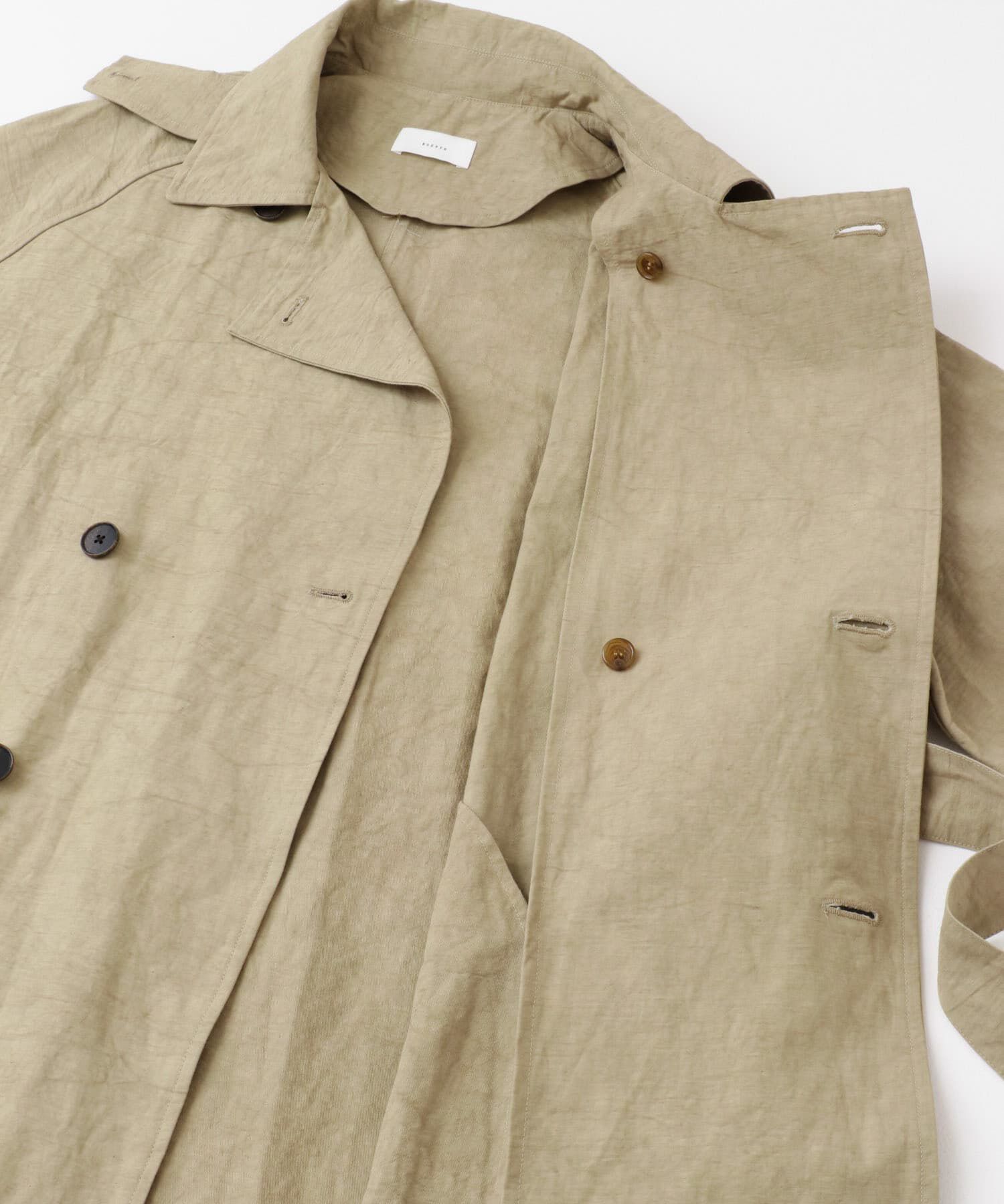 かぐれ「『ユニセックス』コットンリネンオーバートレンチコート」|トレンチコート|