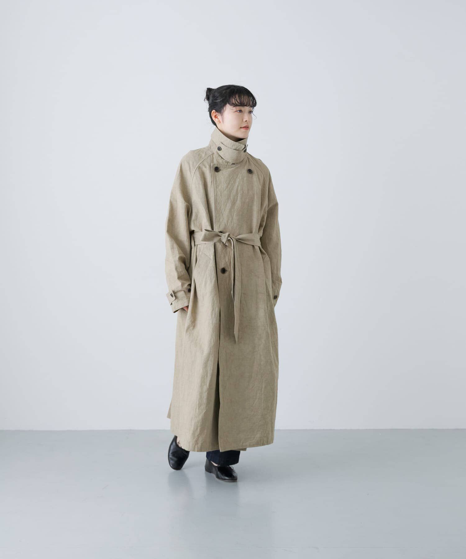 かぐれ「『ユニセックス』コットンリネンオーバートレンチコート」|トレンチコート|