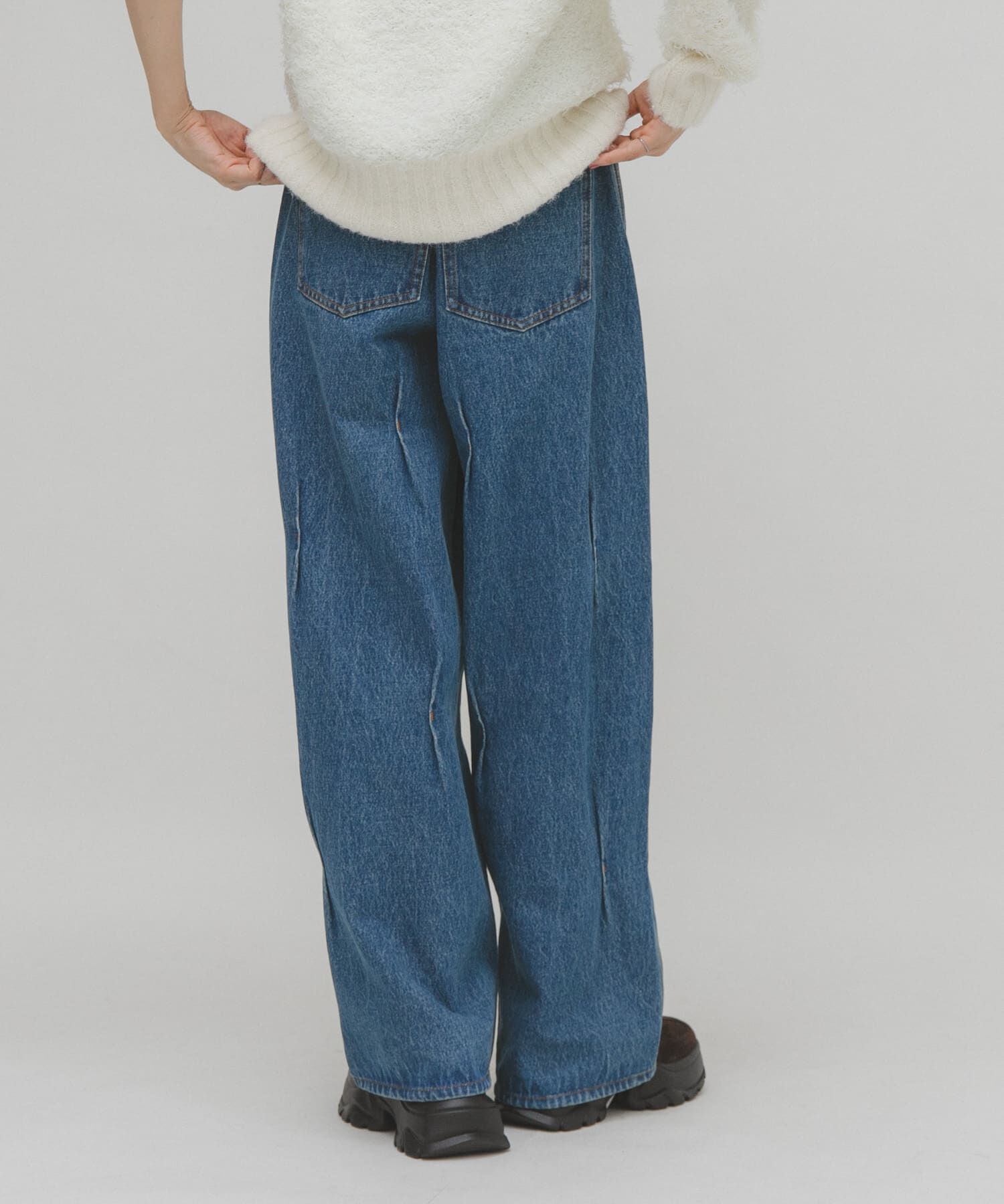  「タックWIDEデニム」|デニム|