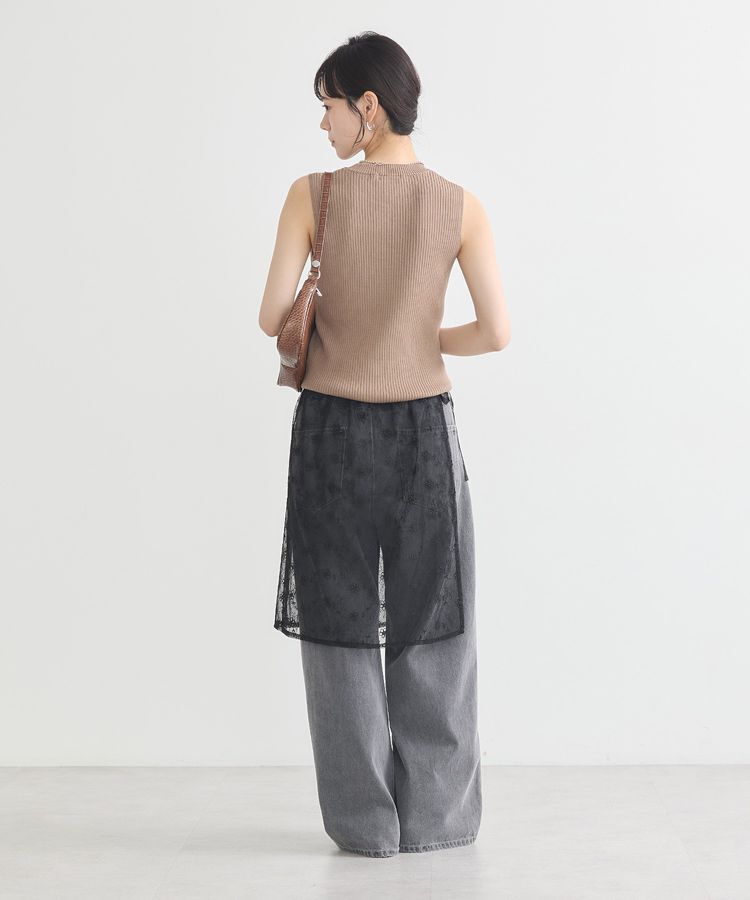 earth music&ecology「ランダムリブノースリーブニット」|ニット・セーター|