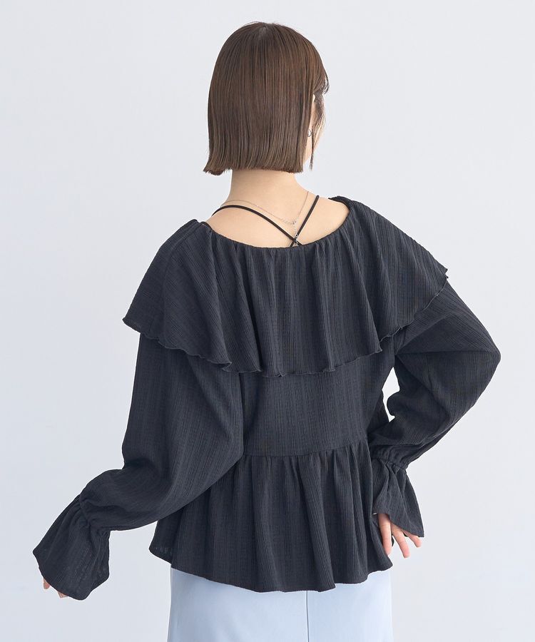 earth music&ecology「ラッフルカラーカットブラウス」|シャツ・ブラウス|
