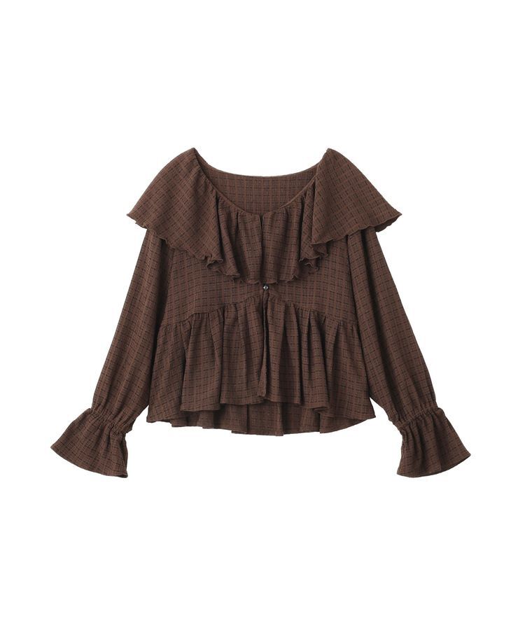 earth music&ecology「ラッフルカラーカットブラウス」|シャツ・ブラウス|