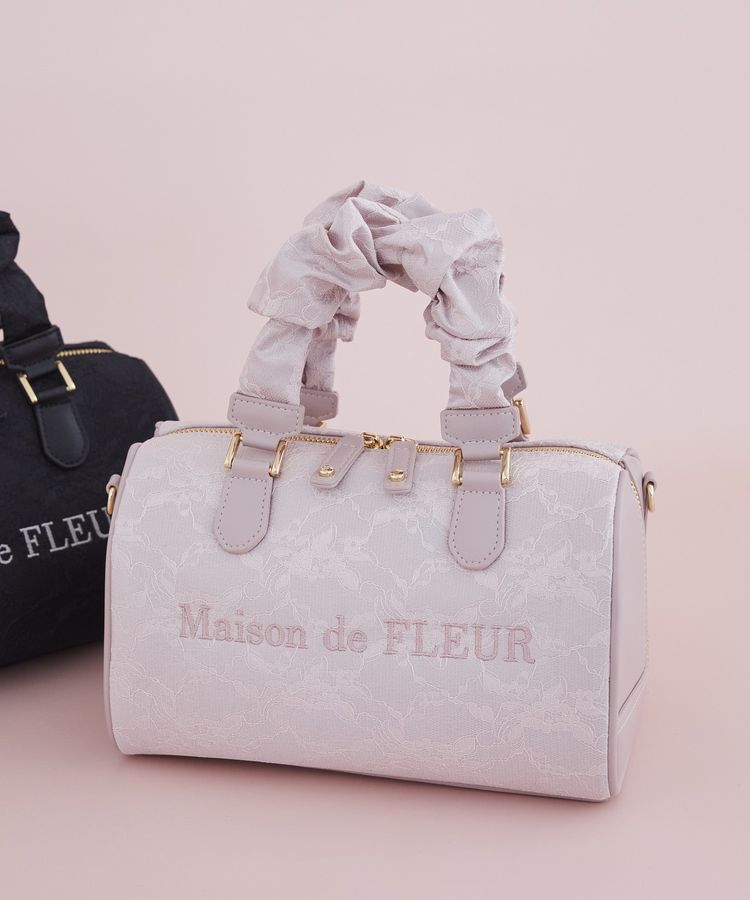 Maison de FLEUR「レース2Wayボストンバッグ」|ハンドバッグ|ピンク