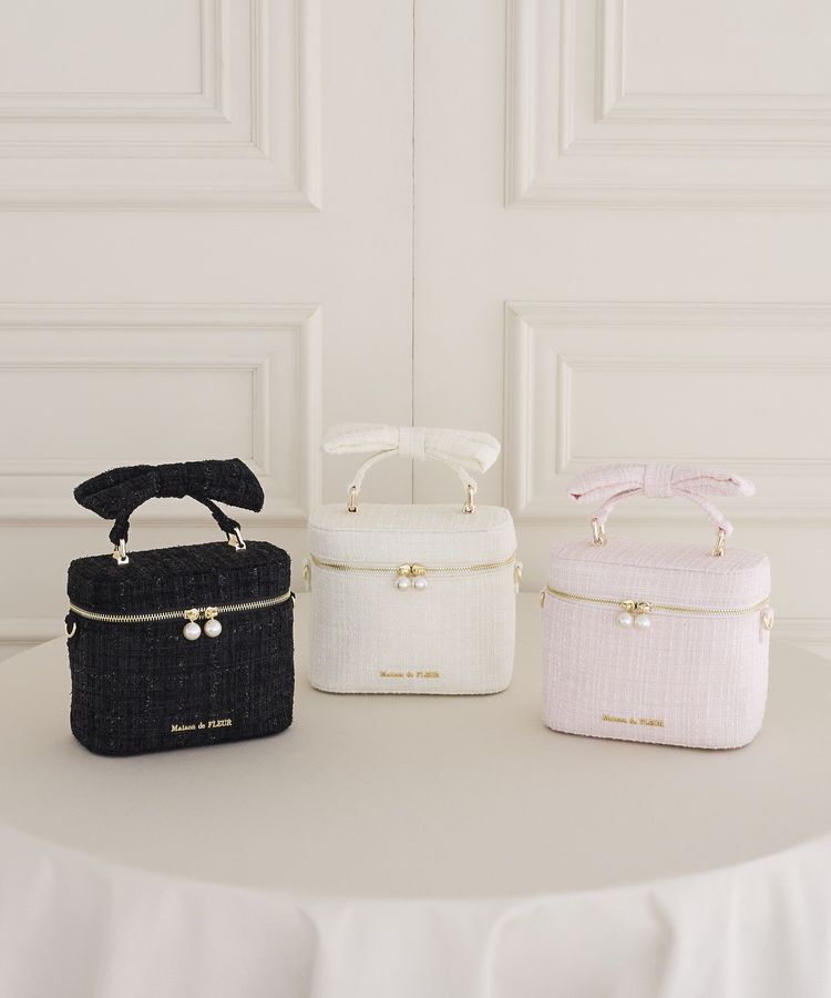 Maison de FLEUR「ツイードキューブショルダーバッグ」|ハンドバッグ|