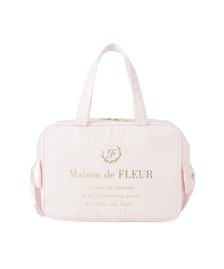 Maison de FLEUR「【保冷機能付き】サテンサイドリボン保冷バッグ」|トートバッグ|