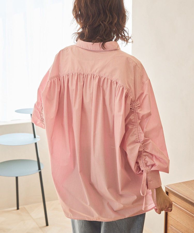 AMERICAN HOLIC「【WEB限定】イージーケアバックギャザーリボンシャツ」|シャツ・ブラウス|