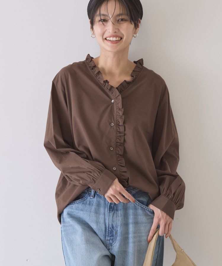 AMERICAN HOLIC「フリルVネックブラウス」|シャツ・ブラウス|