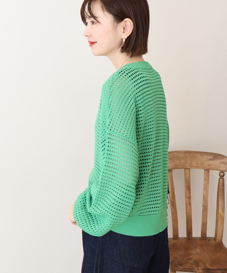 AMERICAN HOLIC「ジップアップメッシュニットカーディガン【WEB限定カラー有り】」|カーディガン|