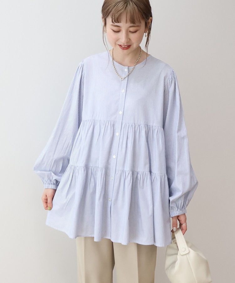 AMERICAN HOLIC「【WEB限定】ティアードギャザーブラウス」|シャツ・ブラウス|Stripe
