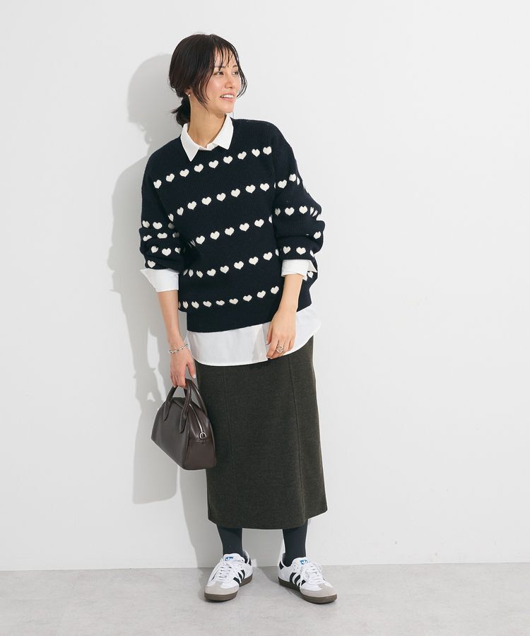 Green Parks「・swing by ハートクルーネックニット」|ニット・セーター|