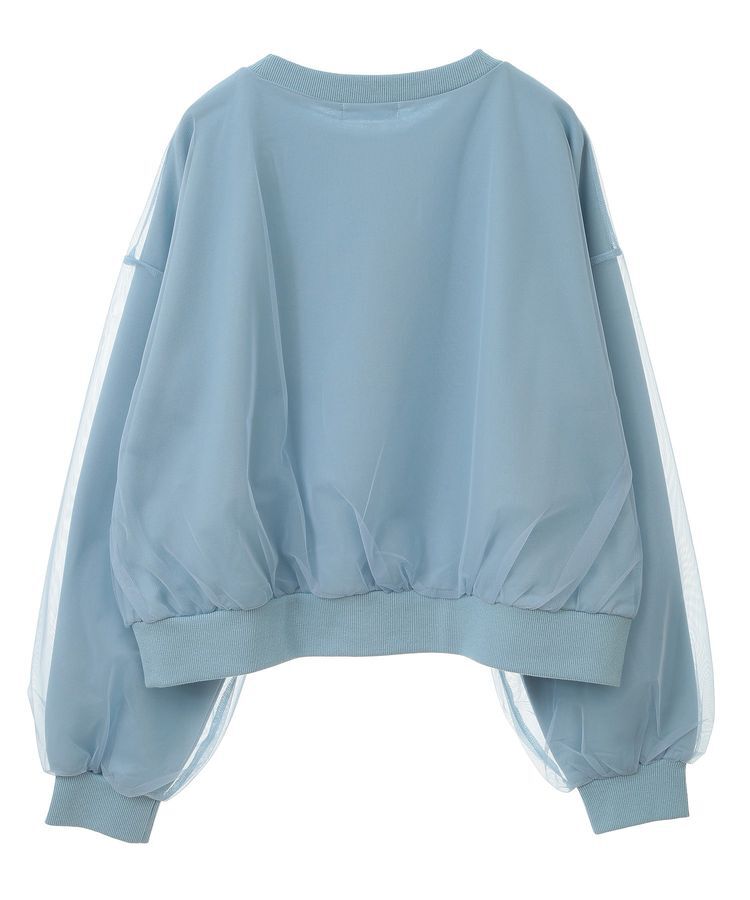 Green Parks「箔プリントチュール重ねプルオーバー」|スウェット・ジャージ|