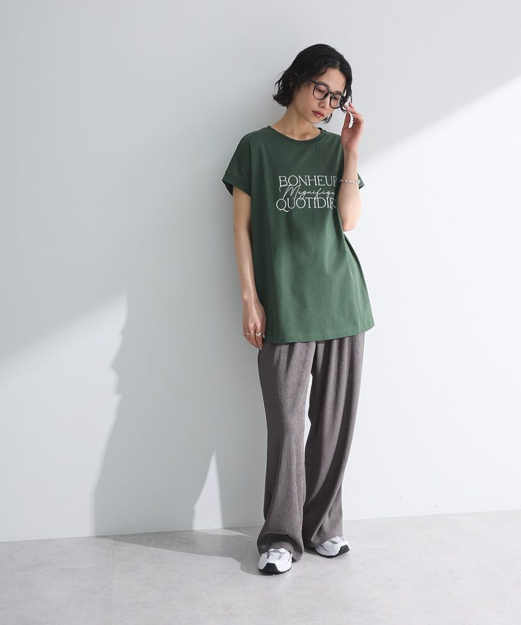 Green Parks「フレンチスリーブ筆記体ロゴチュニック」|チュニック|