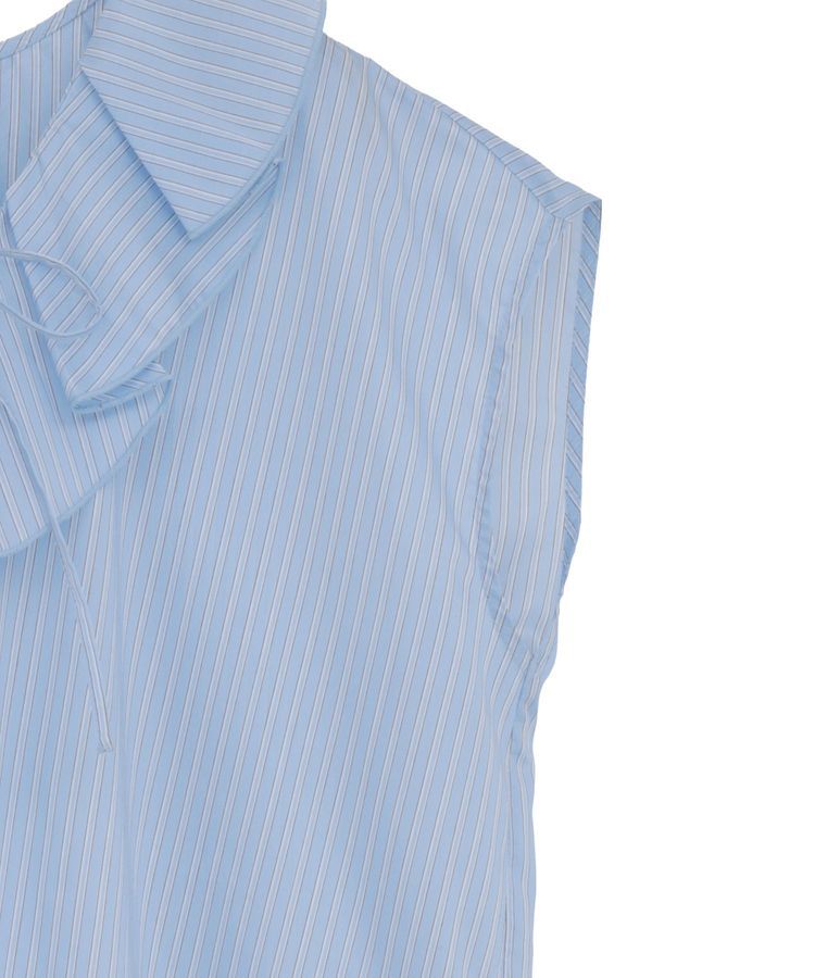 Green Parks「ノースリーブストライプフリルブラウス」|シャツ・ブラウス|