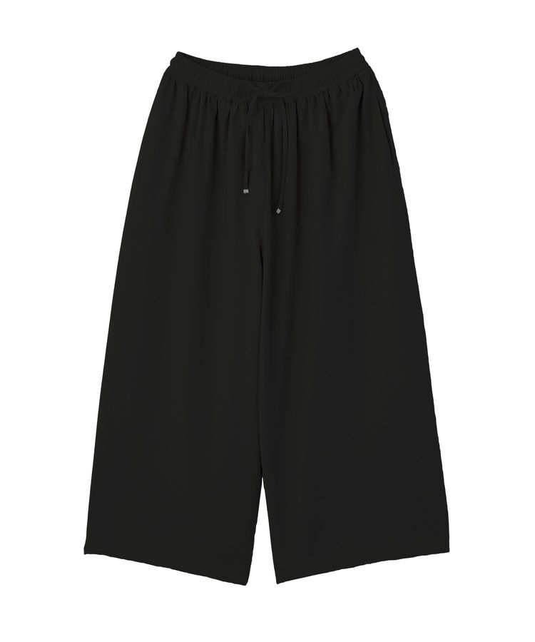 Green Parks「イージーケアワイドガウチョパンツ」|その他|Black