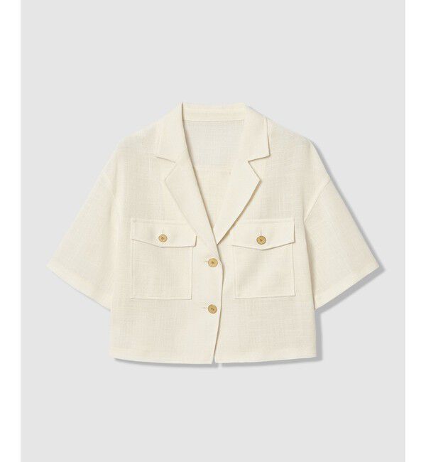 allureville「カラミショートジャケット」|その他|オフホワイト