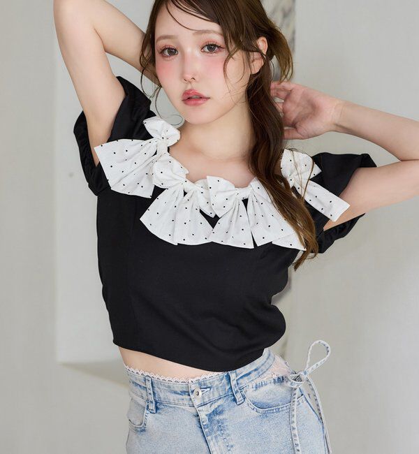  「【Black Ribbon Collection】メニーリボンブラウス」|シャツ・ブラウス|