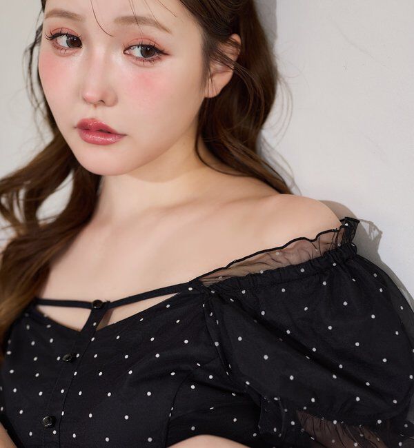  「【Black Ribbon Collection】バックリボンティアードワンピ」|ワンピース|