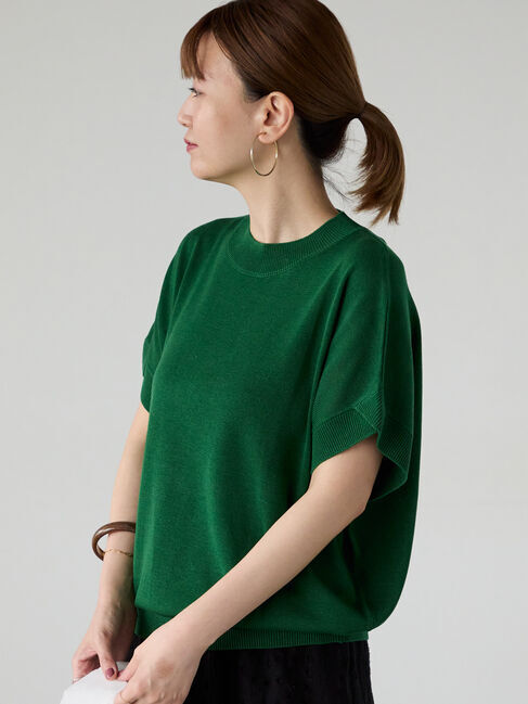 Lugnoncure「チューリップスリーブニット」|ニット・セーター|グリーン
