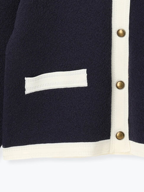 Lugnoncure「金釦配色ニットジャケット」|カーディガン|