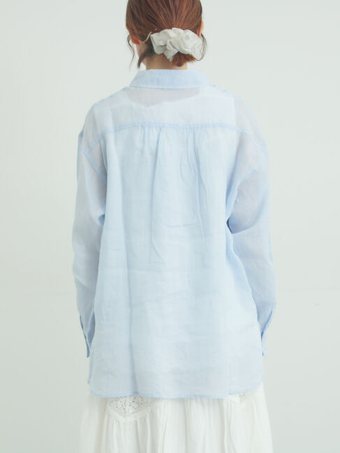 Samansa Mos2「シアーリネンシャツ」|シャツ・ブラウス|