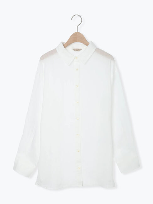 Samansa Mos2「シアーリネンシャツ」|シャツ・ブラウス|