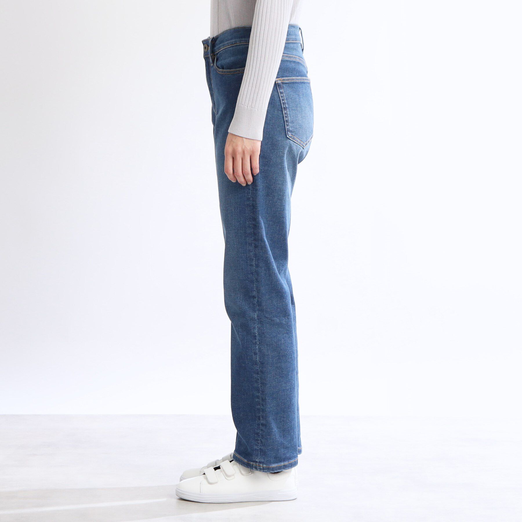 Reflect「【洗える】ストレートシルエットストレッチデニム」|デニム|