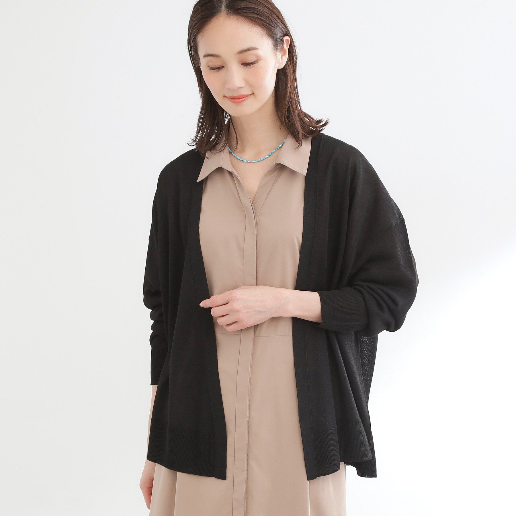 Reflect「【冷房対策に◎】すっきり見え着流しカーディガン」|カーディガン|