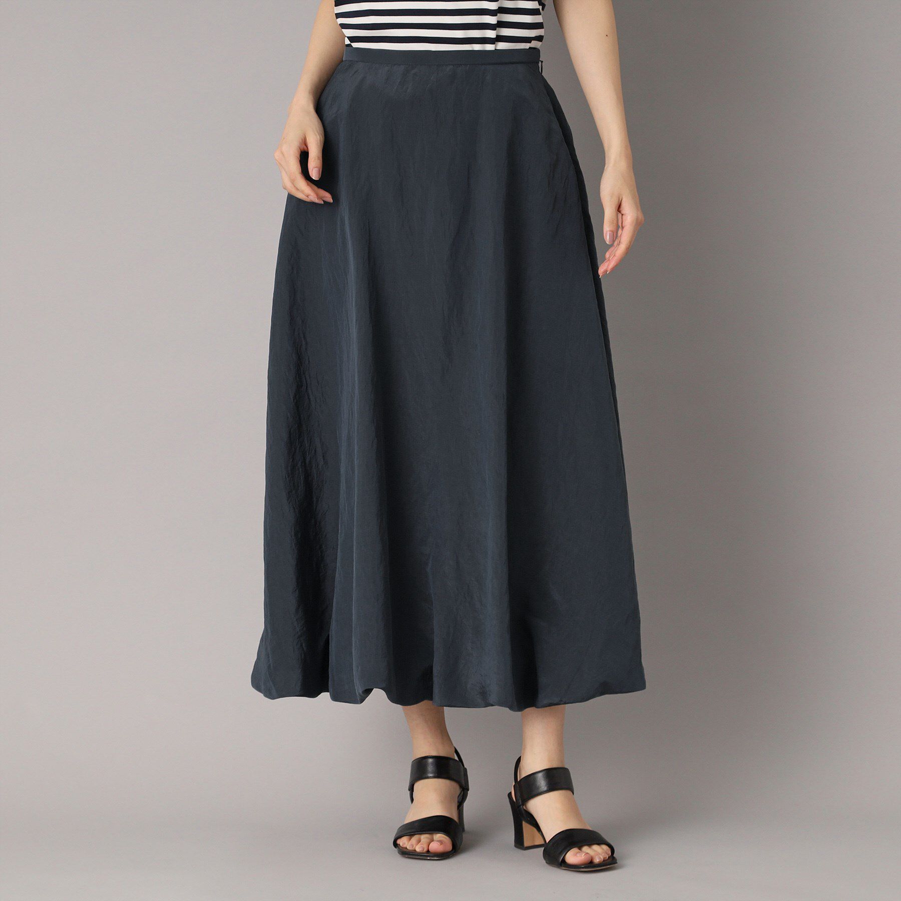 DRESSTERIOR「【裏地あり/後ろウエストゴム】シアーワッシャーバルーンスカート」|スカート|