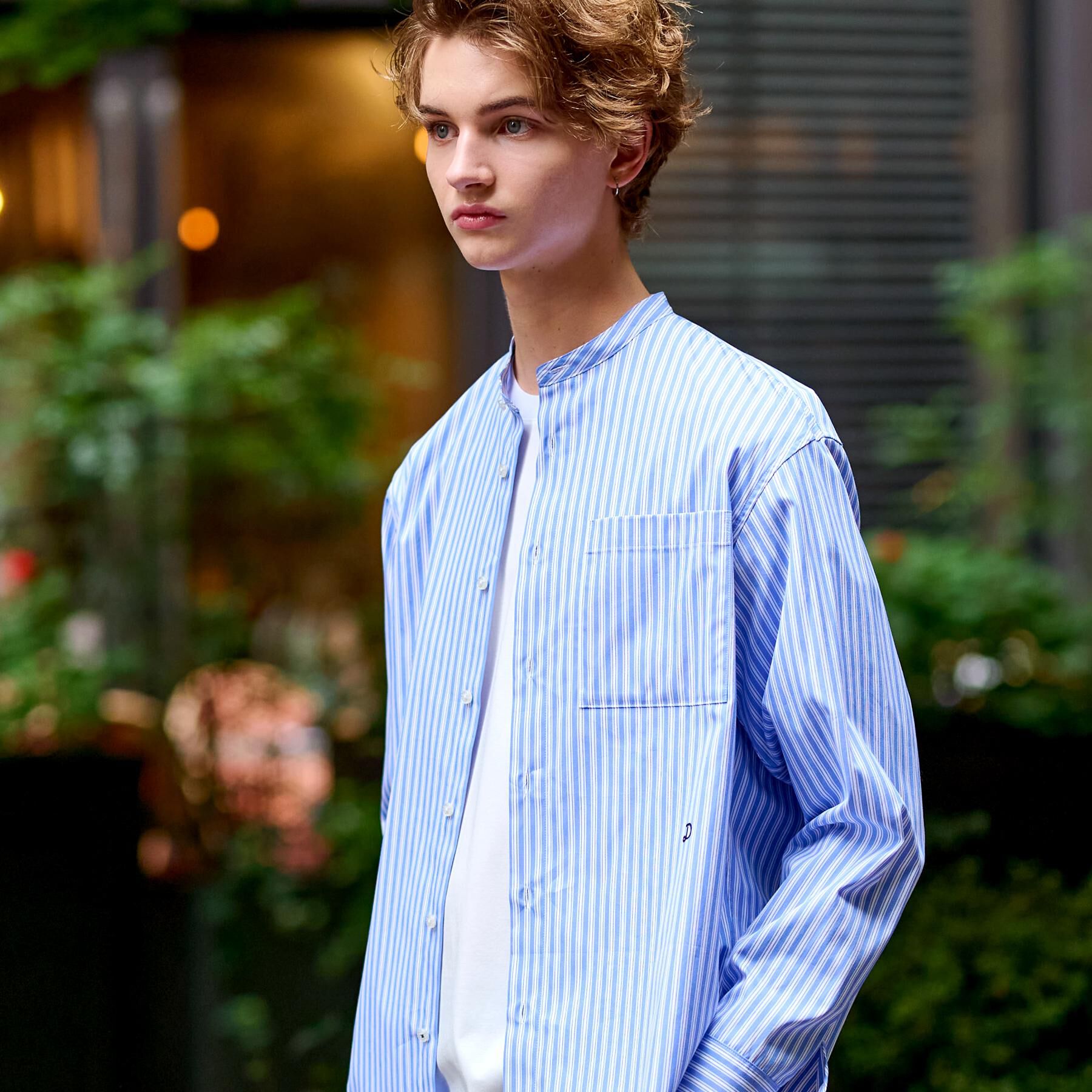 DRESSTERIOR「バンドカラー ロンストシャツ」|シャツ・ブラウス|