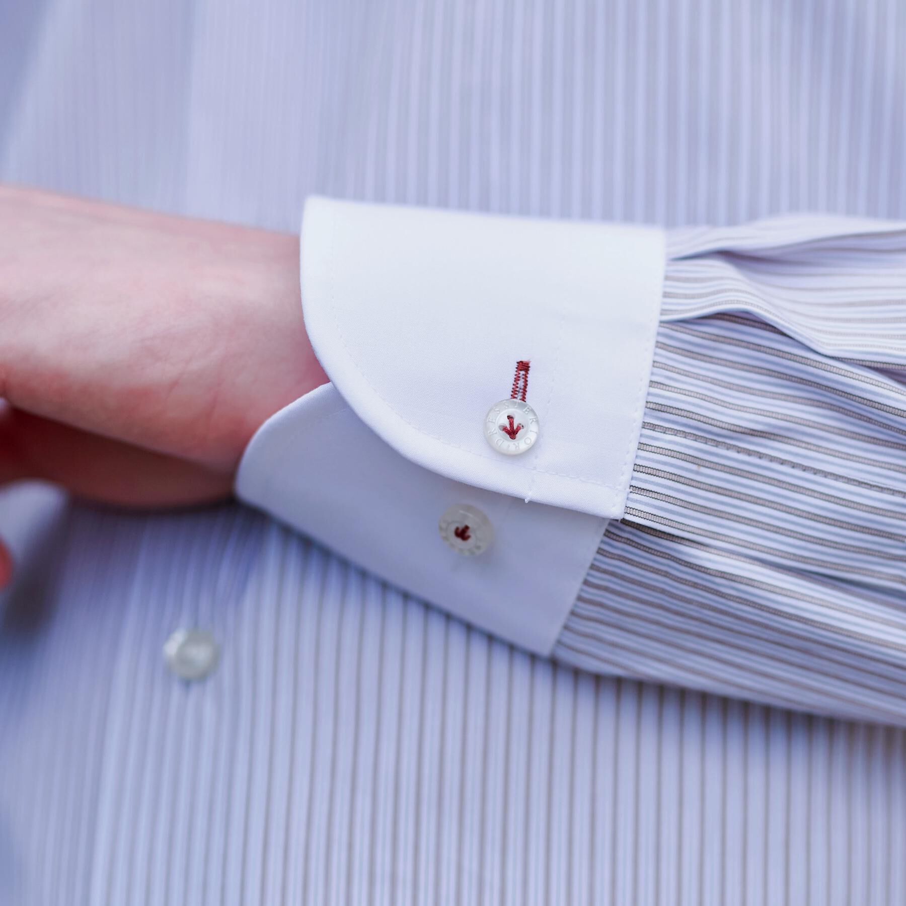 DRESSTERIOR「レギュラーカラークレリック ストライプドレスシャツ」|シャツ・ブラウス|