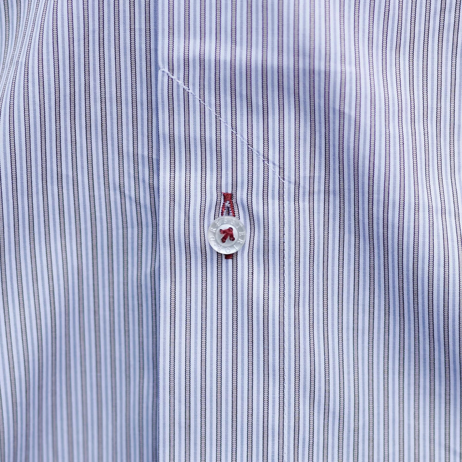 DRESSTERIOR「レギュラーカラークレリック ストライプドレスシャツ」|シャツ・ブラウス|