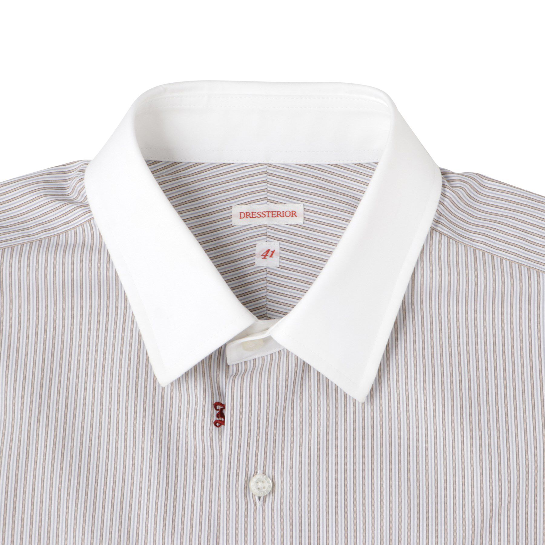 DRESSTERIOR「レギュラーカラークレリック ストライプドレスシャツ」|シャツ・ブラウス|