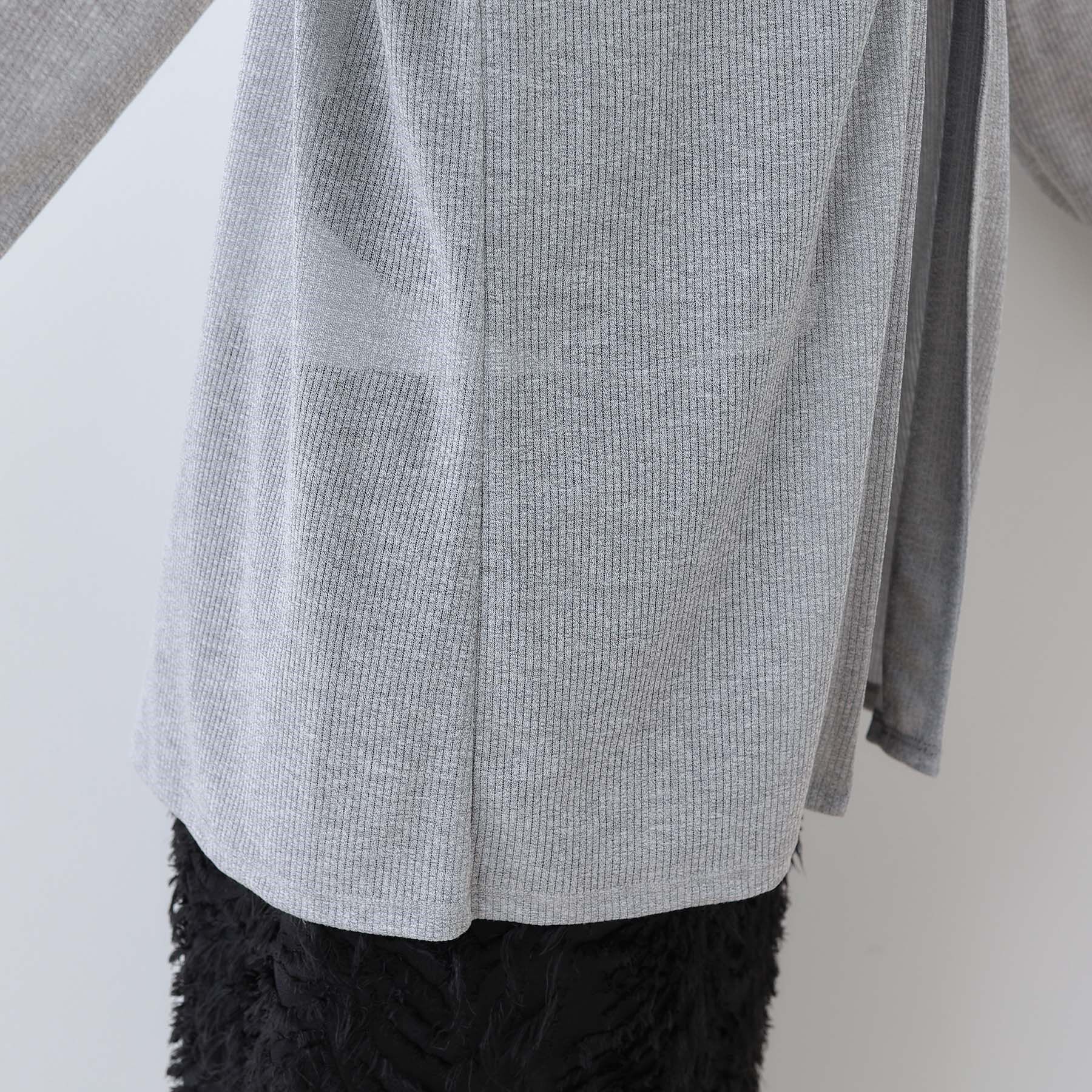 INDIVI「【洗える／シアーストライプ柄】着流しジャージカーディガン」|カーディガン|