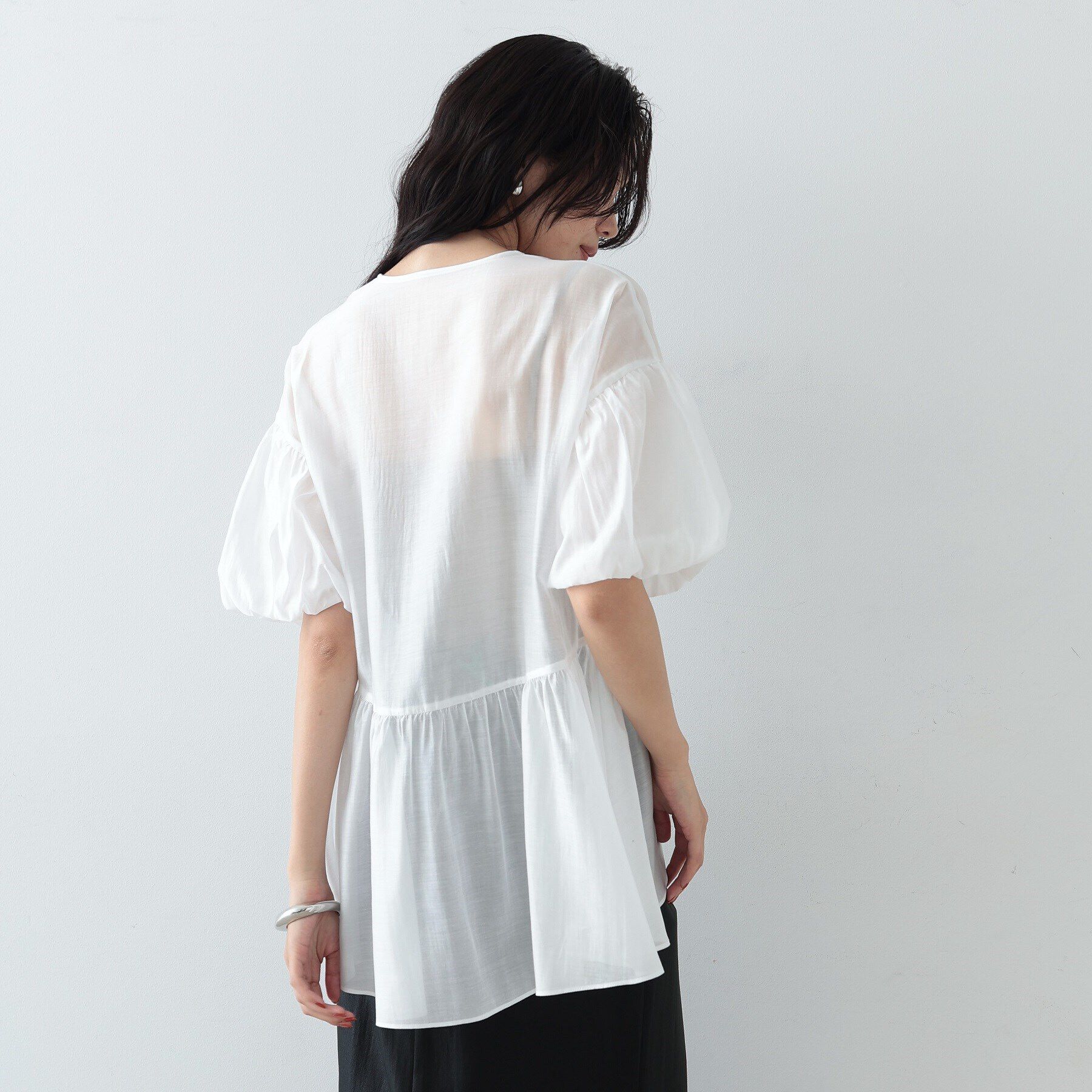 GALLEST「シアーペプラムブラウス」|シャツ・ブラウス|