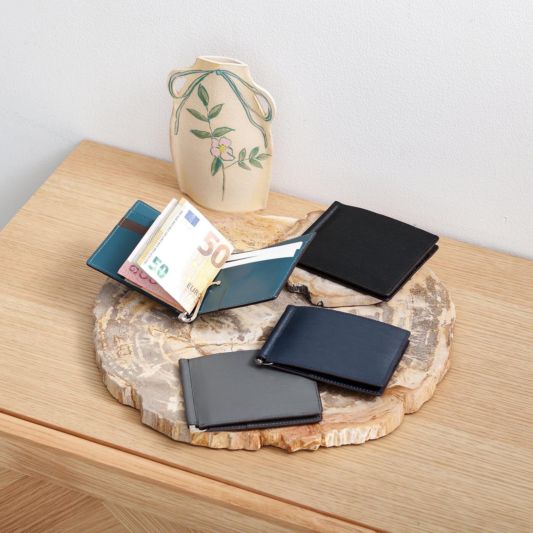 TAKEO KIKUCHI「【NEW レザーリップルシリーズ】マネークリップ付 サプレス ウォレット」|財布|