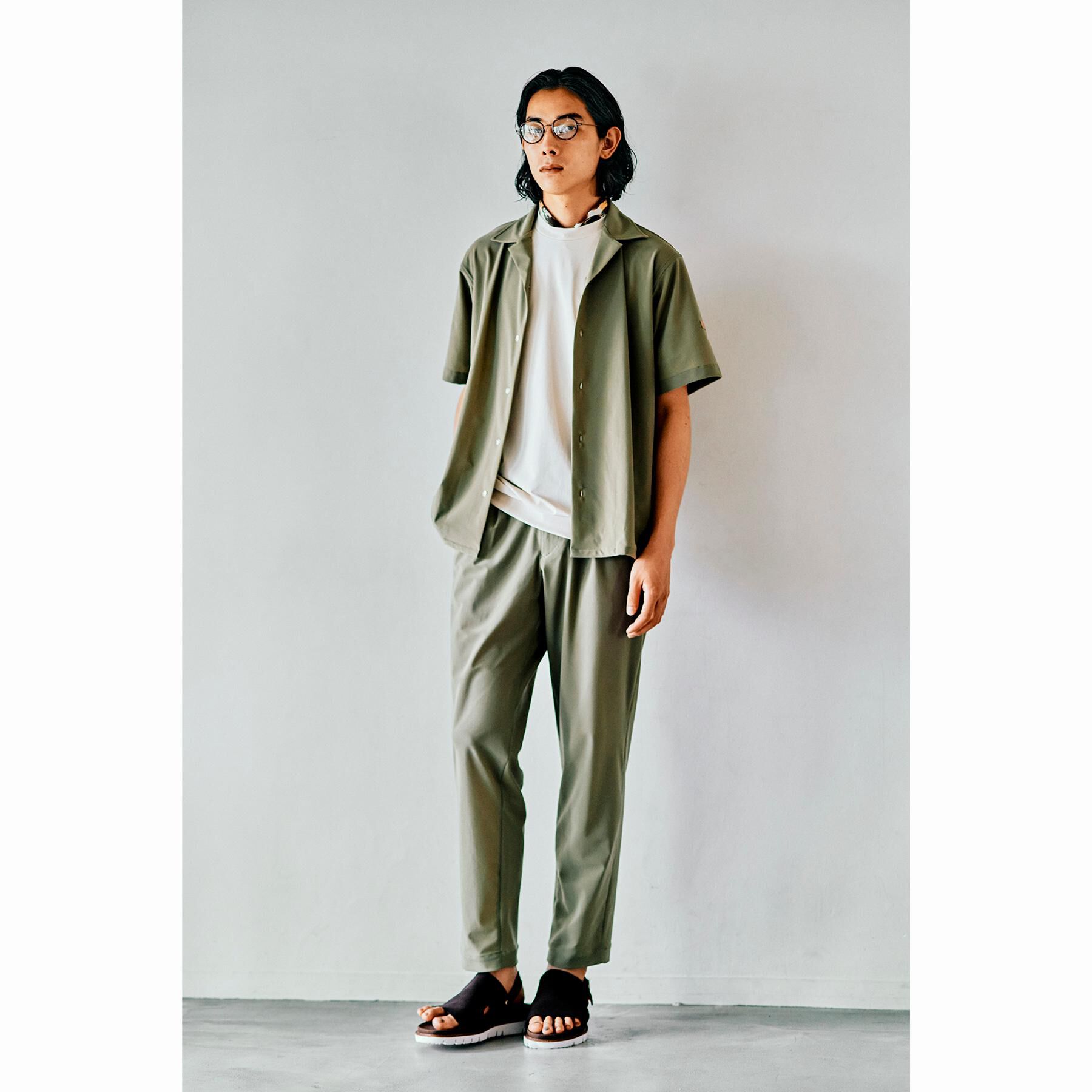 TAKEO KIKUCHI「【COOL CITY WEAR】エアートール オープンカラーシャツ /接触冷感・通気性」|シャツ・ブラウス|