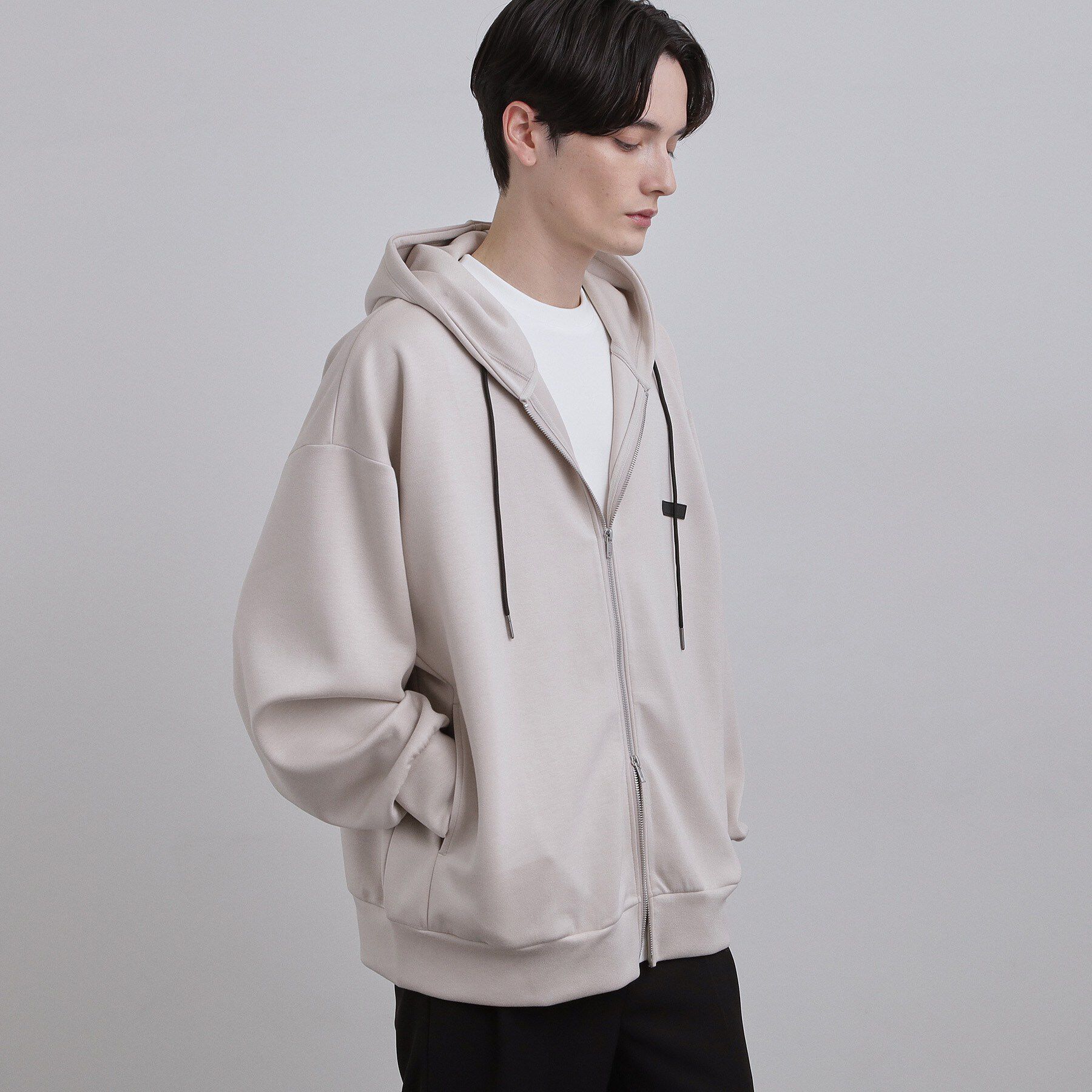 tk.TAKEO KIKUCHI「オーバーサイズジップパーカー」|パーカー|ライトベージュ(05