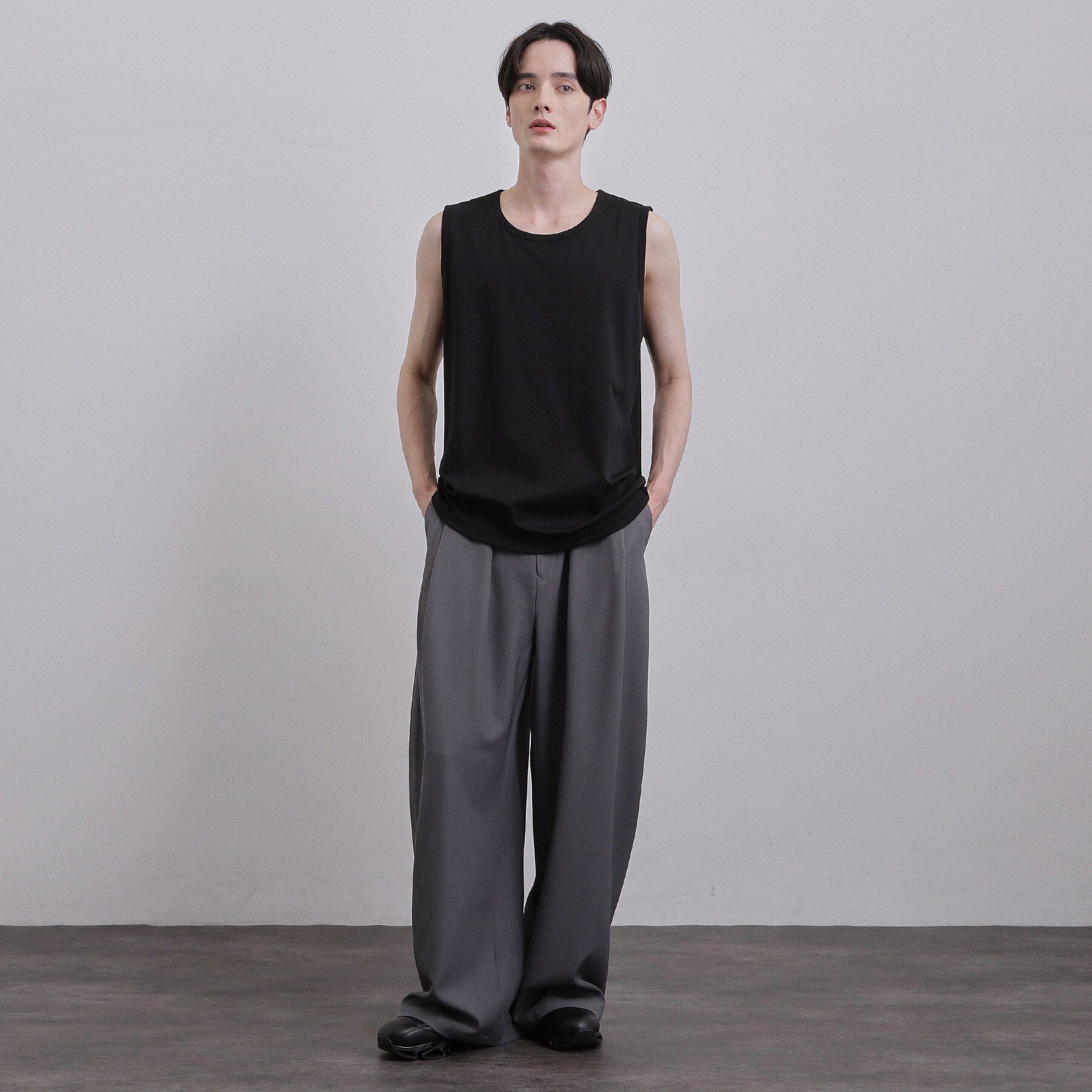 tk.TAKEO KIKUCHI「スムースシルケット ノースリーブカットソー」|Tシャツ・カットソー|