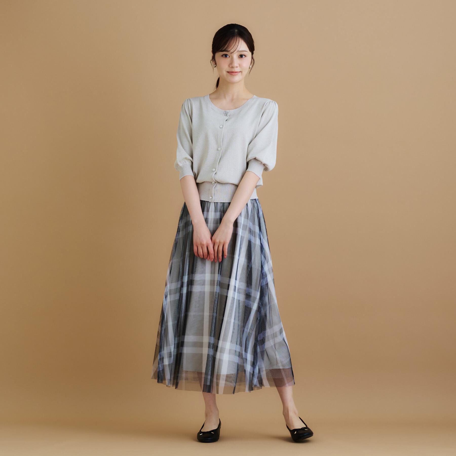 index「クルーネック半袖カーディガン【洗濯機洗い可/抗ピル/UVケア】」|カーディガン|