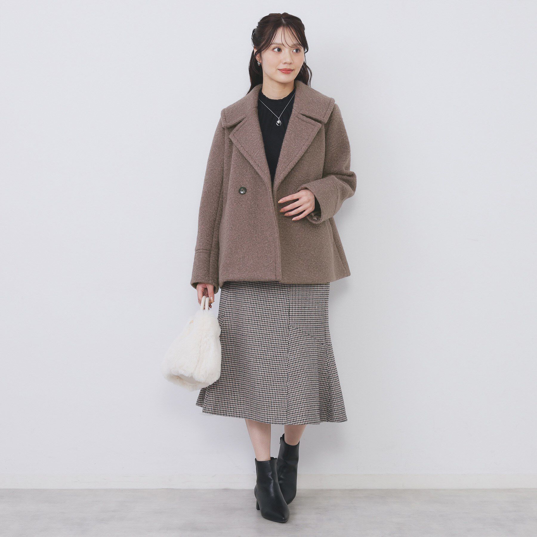 index「ブークレミドルコート【洗える】」|ピーコート|