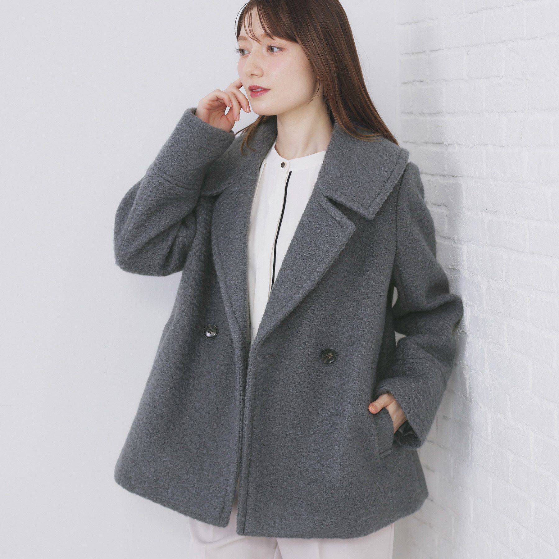 index「ブークレミドルコート【洗える】」|ピーコート|