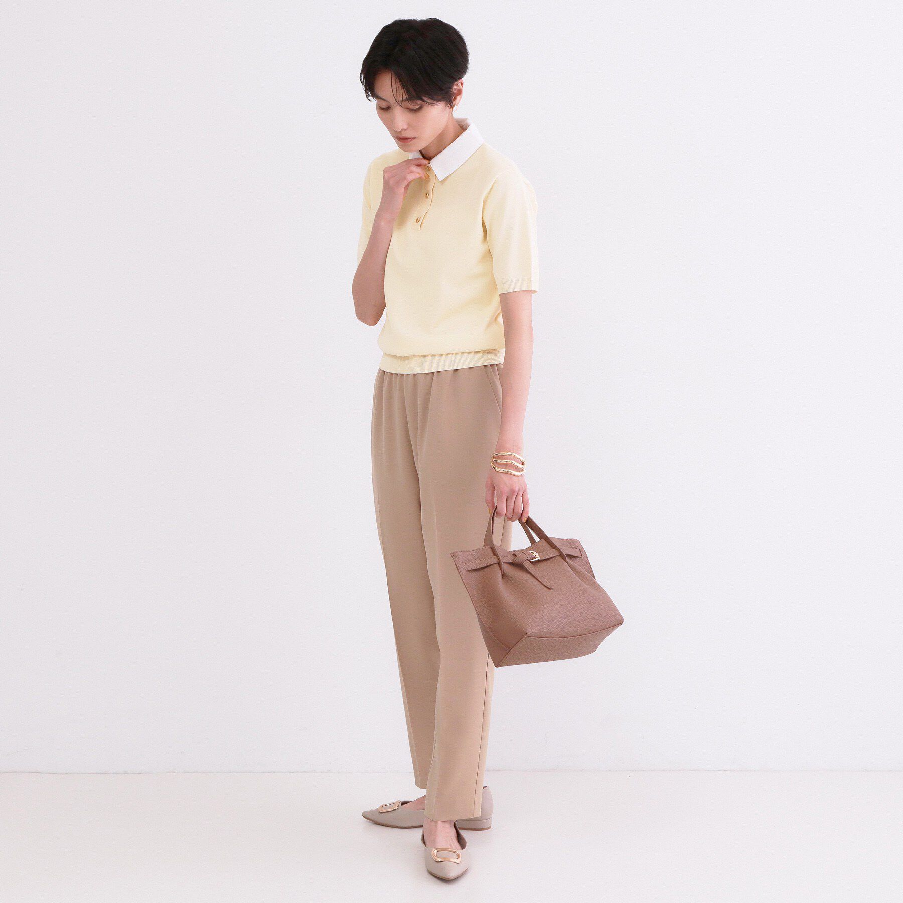 OPAQUE.CLIP「2WAY衿付きニット【洗濯機OK】」|ニット・セーター|