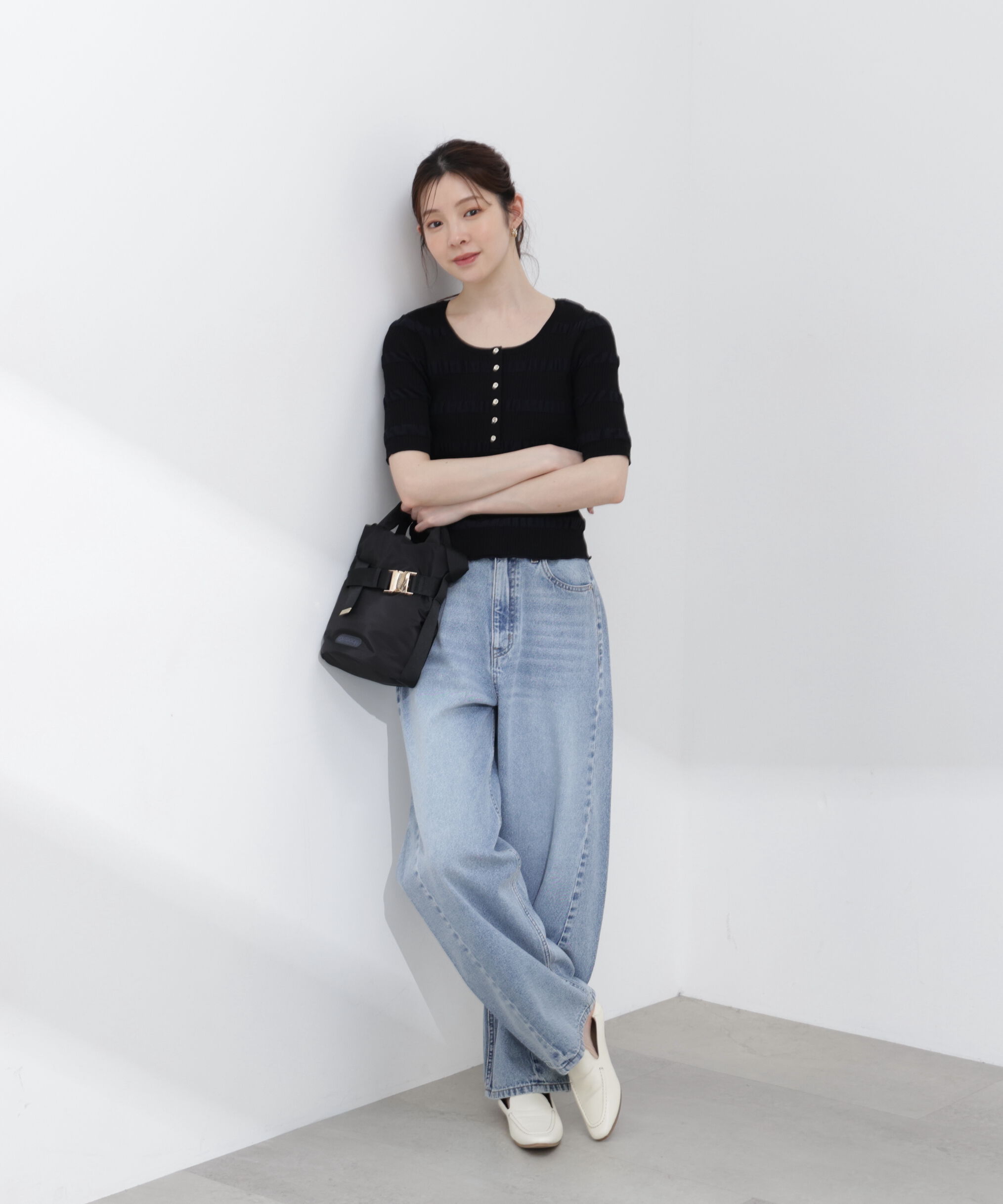 PROPORTION BODY DRESSING「〈a/mie〉変形リブニット 26SS」|カーディガン|