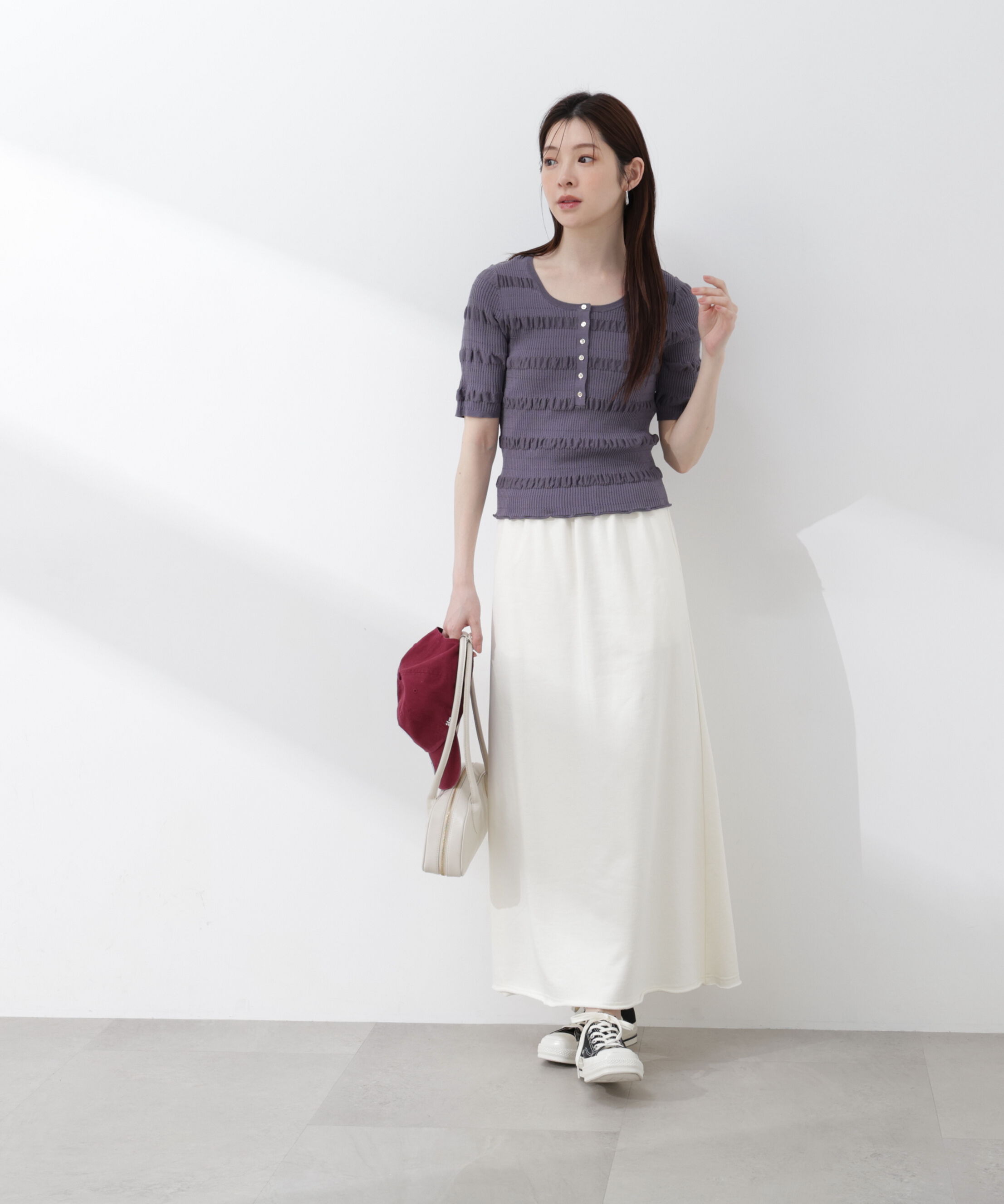 PROPORTION BODY DRESSING「〈a/mie〉変形リブニット 26SS」|カーディガン|