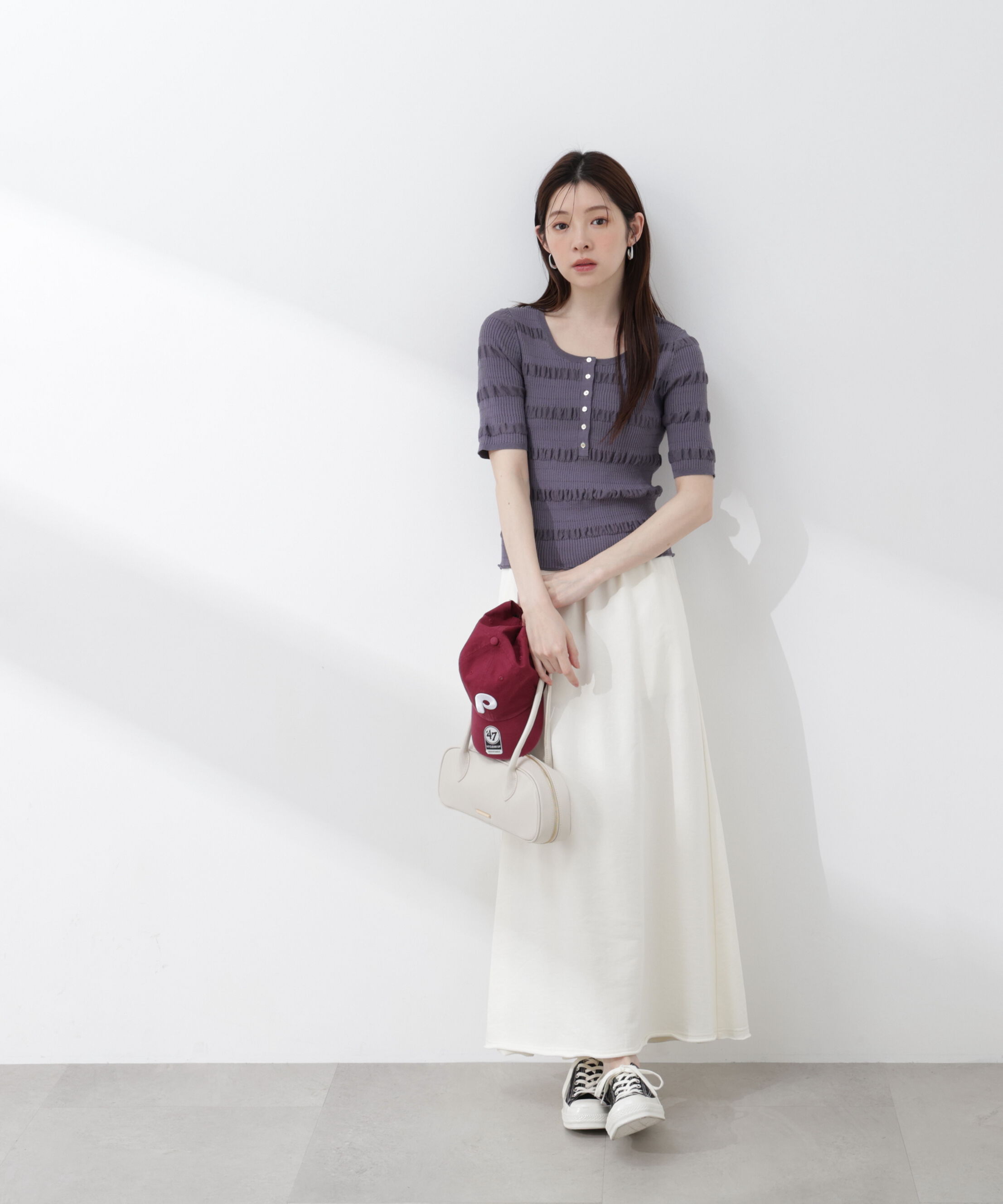 PROPORTION BODY DRESSING「〈a/mie〉変形リブニット 26SS」|カーディガン|