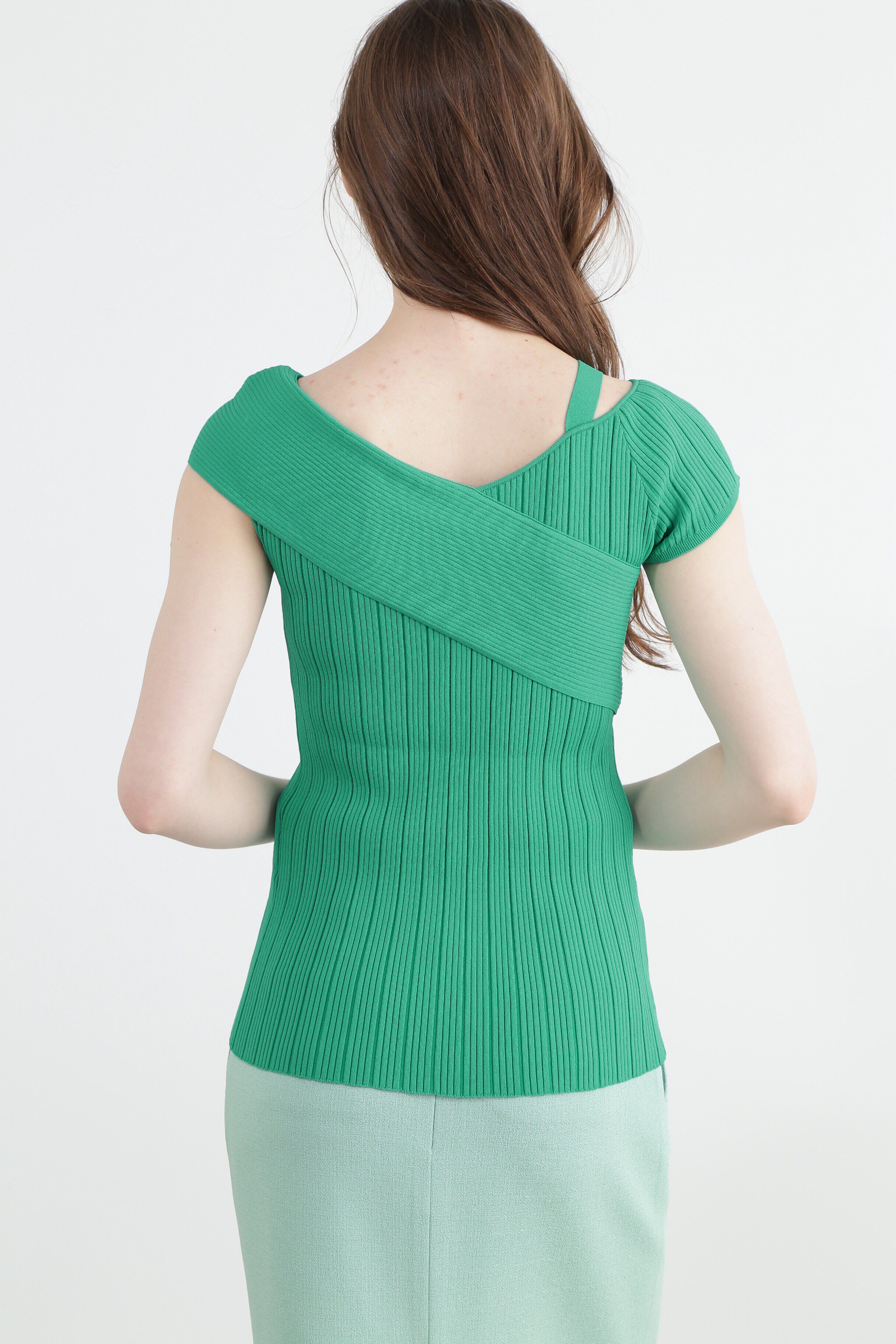  「◆アシンメトリーリブニットトップス」|ニット・セーター|